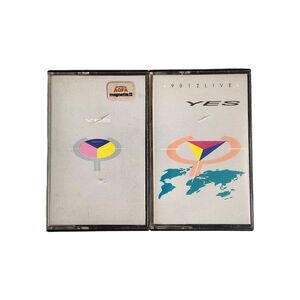 YES 90125 and 9012Live The Solos Cassette Tape Lot Vintage 80s Progressive Rock